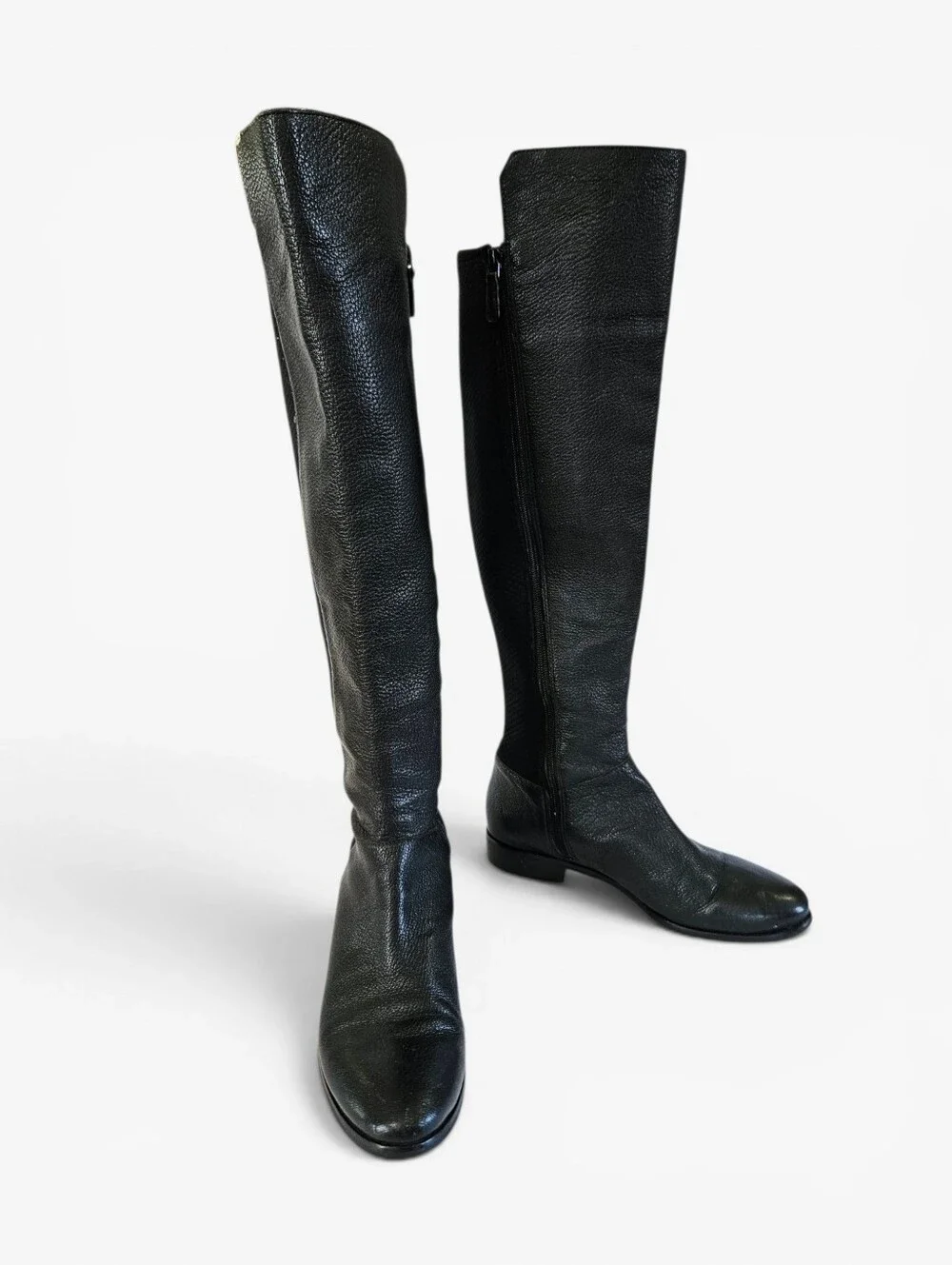 Cole Haan Duchess Over The Knee Leather Quilted Almond Toe Riding Boots 8.5
